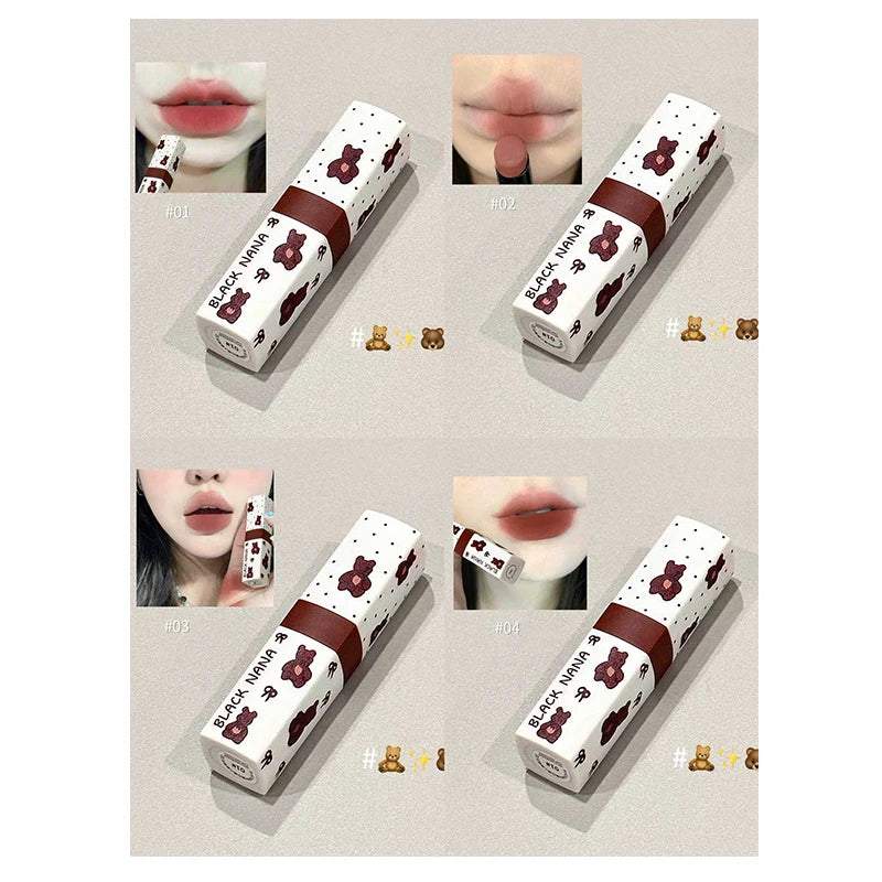 Waterproof Matte Coffee Brown Lipstick Moisturizing Long Lasting Not Easy To Fade Low Saturation Rose Pink Brown Lip Gloss - Seprincess