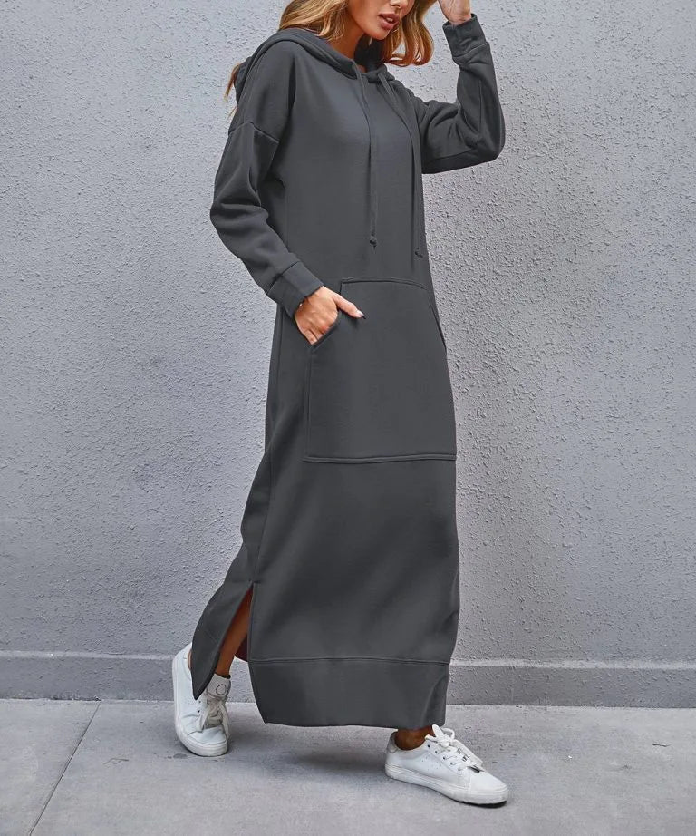 Turkey Hooded Tracksuit Maxi Dress Women Muslim Arab Striped Jogging Sports Long Dress Walk Wear Musulman Islamic Clothing 4XL - Seprincess