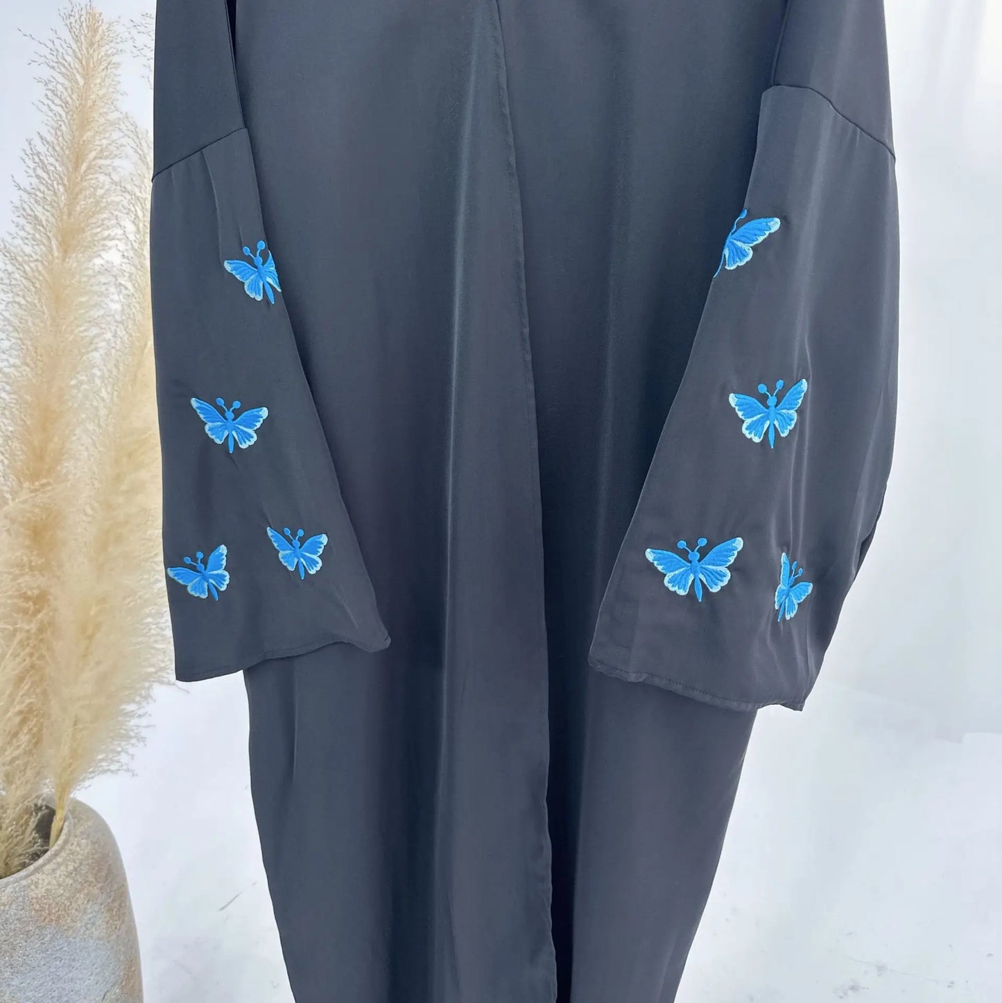 Embroidery Butterfly Open Abaya Ramadan Dubai Saudi Luxury Abayas Islamic Woman Clothing Dress Kimono for Muslim Women Dresses - Seprincess