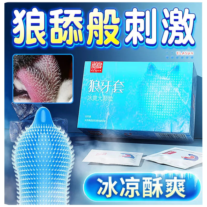 Super Dotted Large Spiked Condom Sex Toys Adult Supplies Natural Rubber Special Condoms Lubricated Penis Sleeve Sex Shop For Men