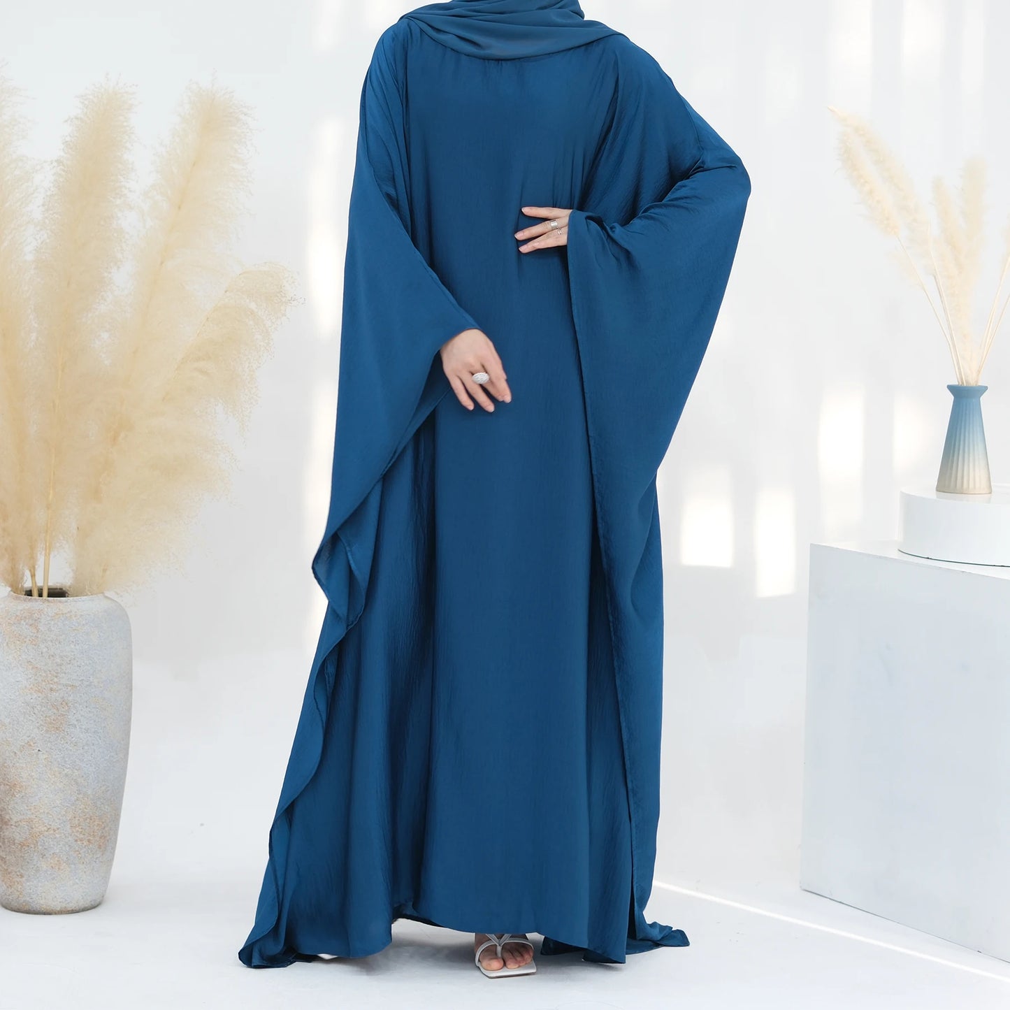 Jazz Crepe Butterfly Closed Abaya Dubai Luxury Ramadan Dress Islamic Clothing Dresses Wholesale Abayas for Muslim Women Clothes - Seprincess