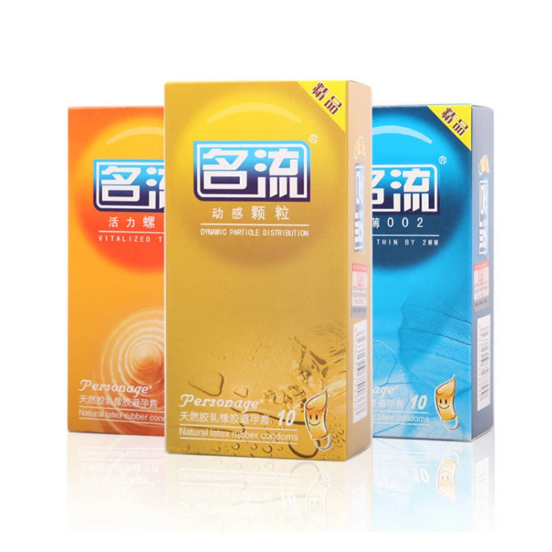 10pcs Natural Latex Condom Lubrication Delay Dot Sex Ultra Thin Particles Condom Contraception Supplies Adults Sex Toy 18+ - Seprincess