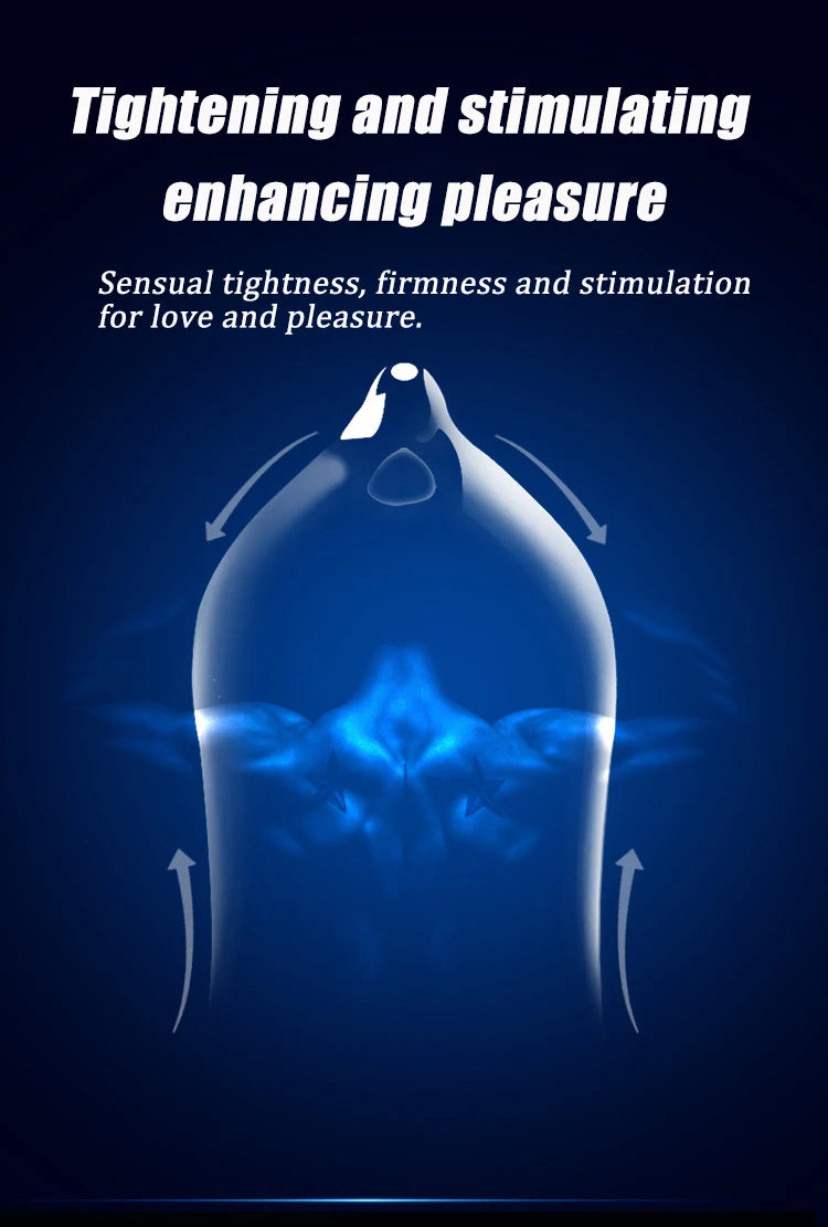 Ultra-thin Condom Sex Toys 45/49mm Tight Natural Latex Thin Extra Lube Condom Penis Sleeve Adult Safe Sex Products for Man - Seprincess