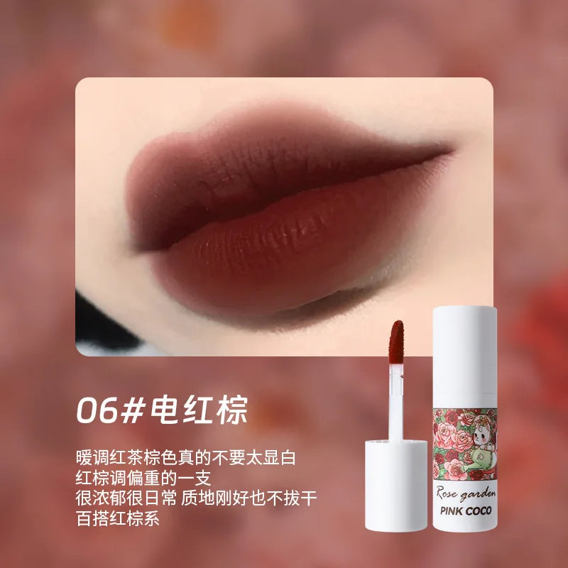 Soft Mist Lip Glaze Lip Mud Matte Velvet Lipstick Nude Brown Lips Tint Mud Makeup Sexy Red Lip Glaze Tint Women Korean Cosmetics - Seprincess