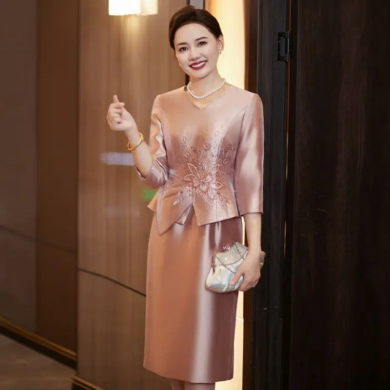 Yourqipao Chinese Traditional Wedding Guest Dresses Mother Of The Bride Cheongsam Evening Gowns Women Qipao Bridal Party Dresses - Seprincess