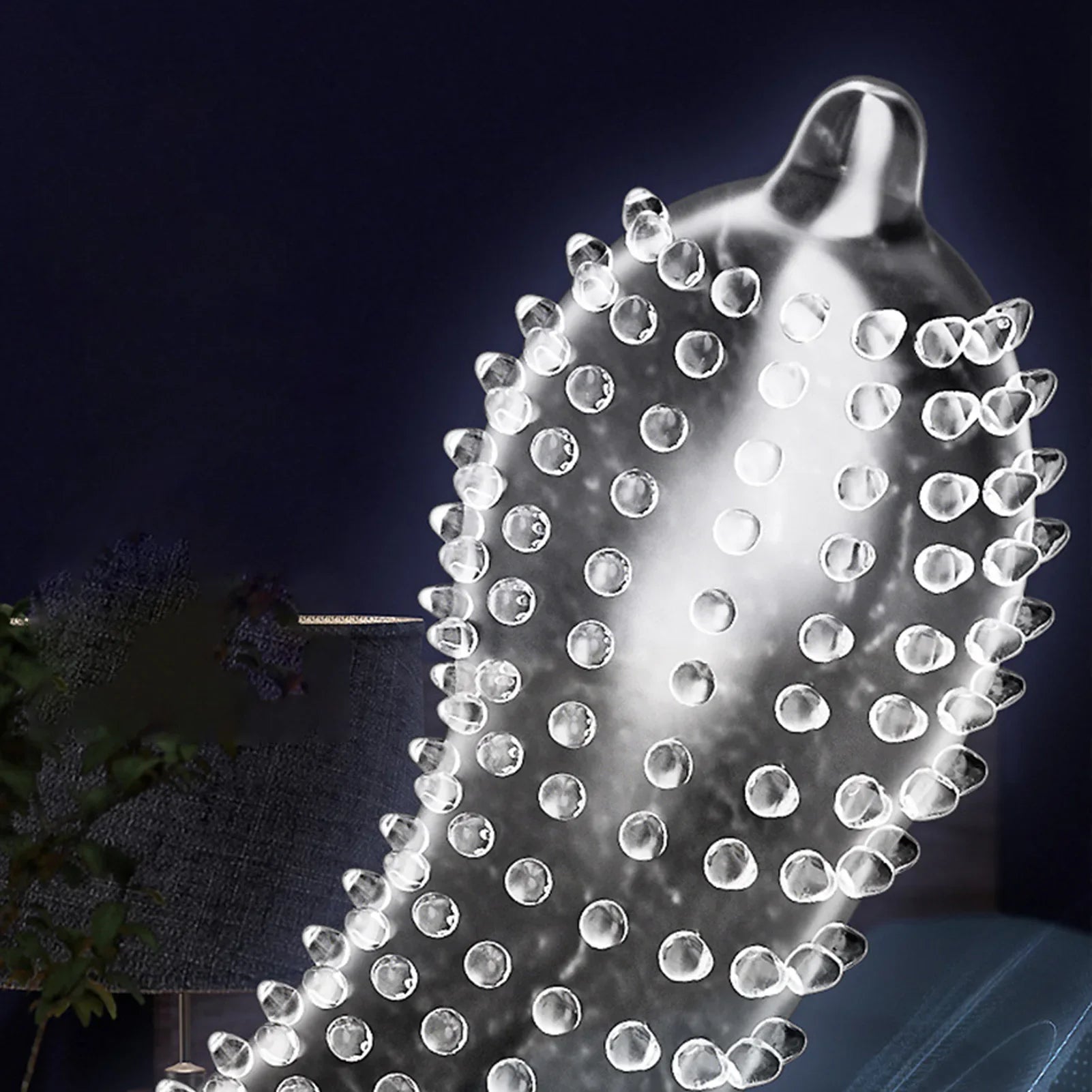 Ultra Stimulation Spikes Condoms Longer Lasting Latex Condoms with 9D Particles for Men 18+ Big Dots Penis Sleeve Adult Sex Toys - Seprincess