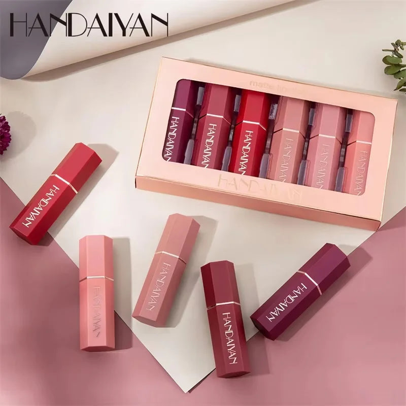 HANDAIYAN Matte Lipstick NonStick Cup Velvet Waterproof Long-lasting Makeup Lips Cosmetics - Seprincess