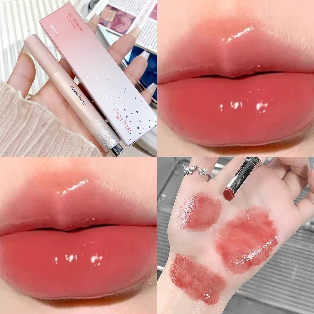 Clear Water Light Solid Lip Gloss Jelly Watery Pink Lipstick Pencil Moisturising Mirror Lipstick Pen Korean Lips Makeup Cosmetic - Seprincess