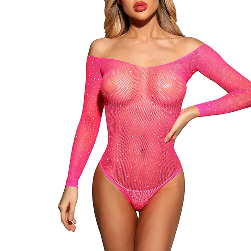 Bodysuit Tight fitting mesh jacket with exposed breasts and deep V-belt pantyhose sexy lingerie new items sissyfikation - Seprincess