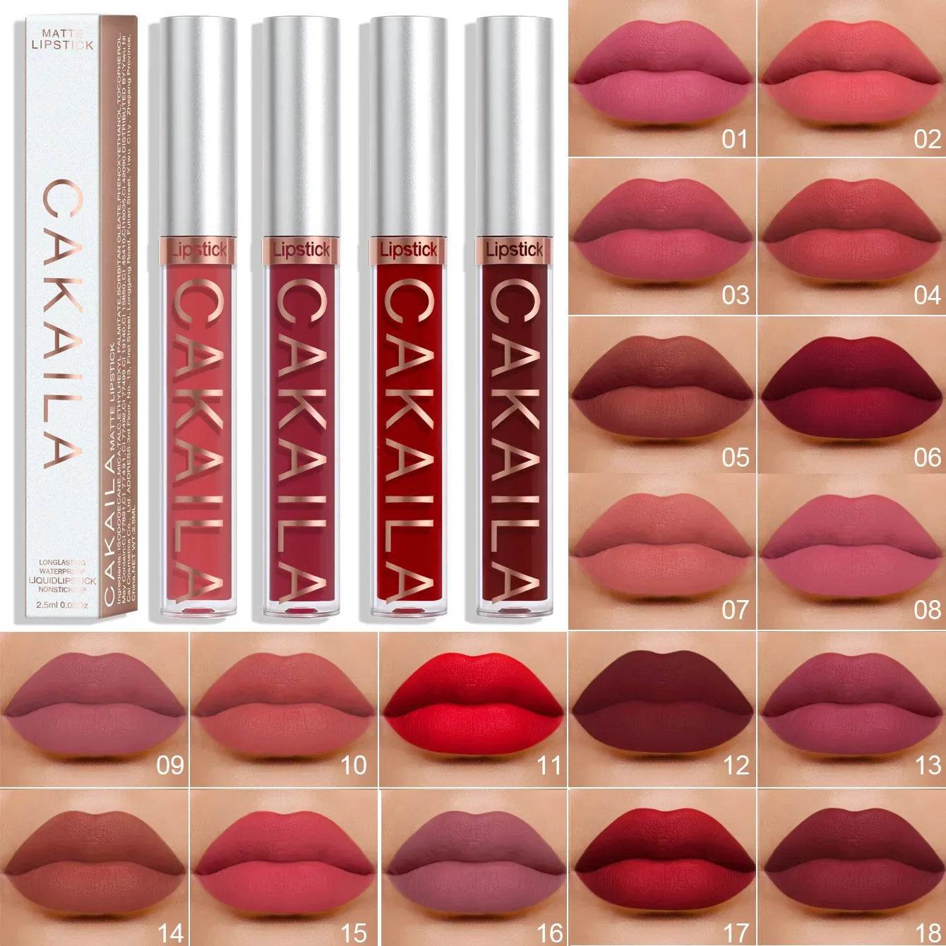 18 colors Matte Velvet Lipstick Sexy Waterproof Liquid Lipsticks Korea Long Lasting Non-marking Red Makeup Cosmetic Nude - Seprincess