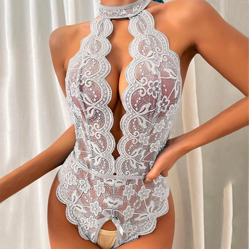 Lingeries Strap deep v lace open mesh thin embroidery adult sexy sets women's sexy underwear adult woman lingeries sissyfikation - Seprincess