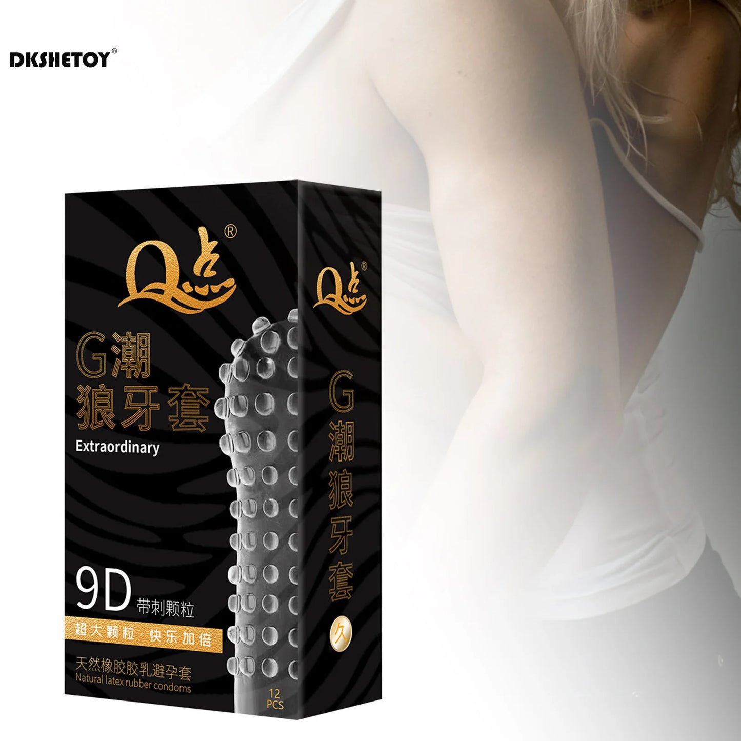 9D Big Dots Condoms for men delay ejaculation spikes dottet Hyaluronic Acid Super Lubricated Condoms Adult supplies for 18+ - Seprincess