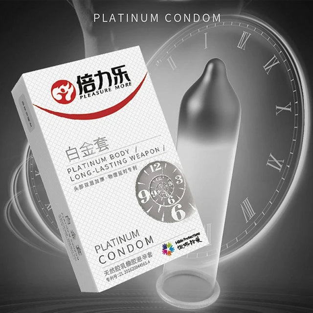 Black Condoms for Men Delay Ejaculation Latex Penis Sleeve Long Lasting Vaginal Condoms Adults Sexulaes Toys Safer Contraception - Seprincess