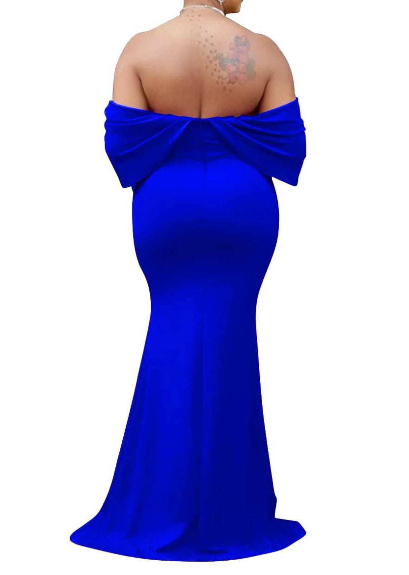 Women V-neck Off The Shoulder Elegant Party Dresses Woman Sleeveless Bodycon Maxi Dress Evening Vestidos Sexy Long Dresses HW198 - Seprincess