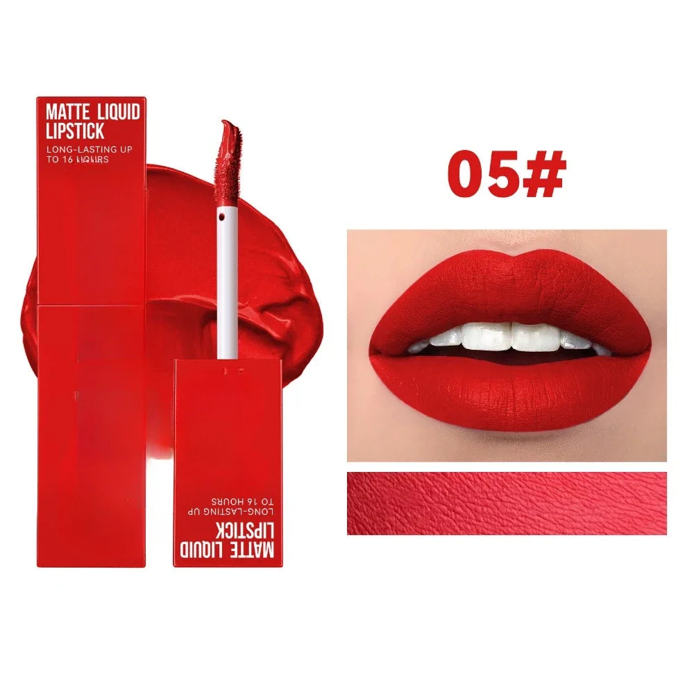 Cheap Matte Ink Liquid Lipstick Non-stick Cup Long Lasting Velvet Nude Lip Gloss Waterproof Lips Tint Waterproof Korean Make Up - Seprincess