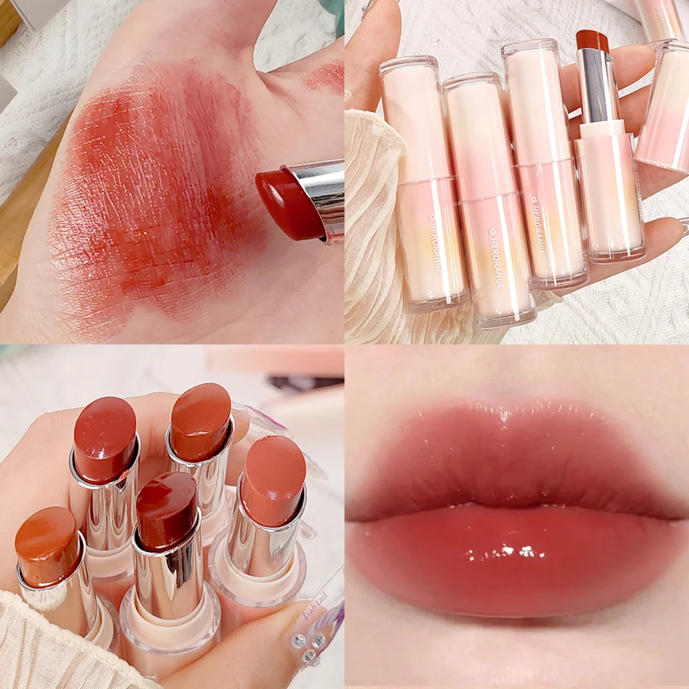 8 Colors Mirror Moisturizing Lipstick Plumping Lasting Non-stick Cup Hydrating Crystal Lip Tint Water Light Lips Makeup Cosmetic - Seprincess