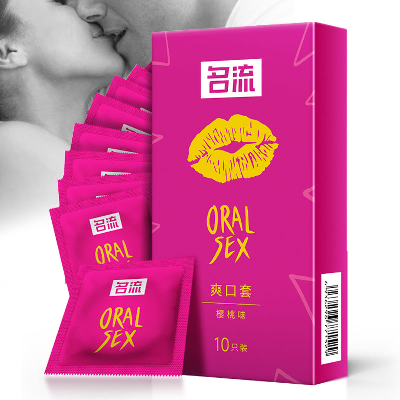 Cherry Flavor Oral Condom Sex Toys For Female 10 PCS Natural Latex Ultra Thin Smooth Condom Contraception Penis Sleeve Sex Shop - Seprincess