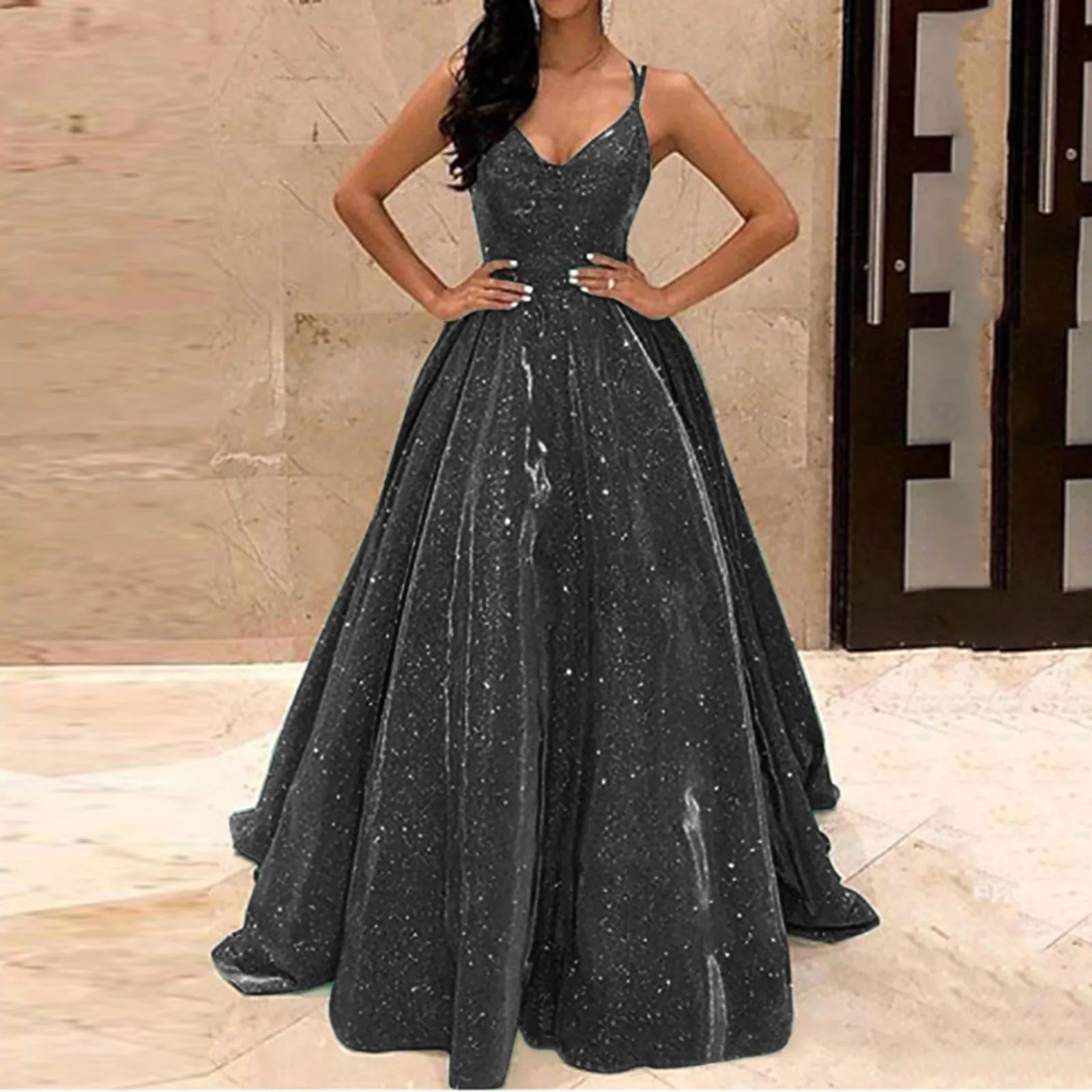 Fashion Sling Slim Women'S Dress Long Maxi Drag Gown A-Line Female Elegant Formal Dresses Party Evening Prom Gala Vestidos - Seprincess