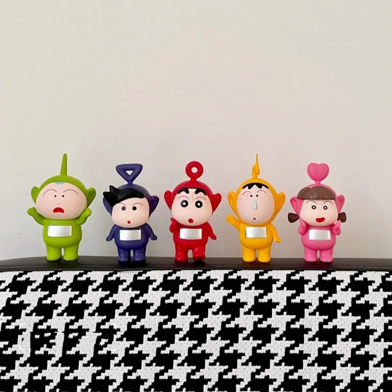 Crayon Shin Cos Teletubbies Box Action Figuremodel Toy Gift For Christmas Antenna Baby Dress Up Crayon Shin Chan Cute Gift - Seprincess