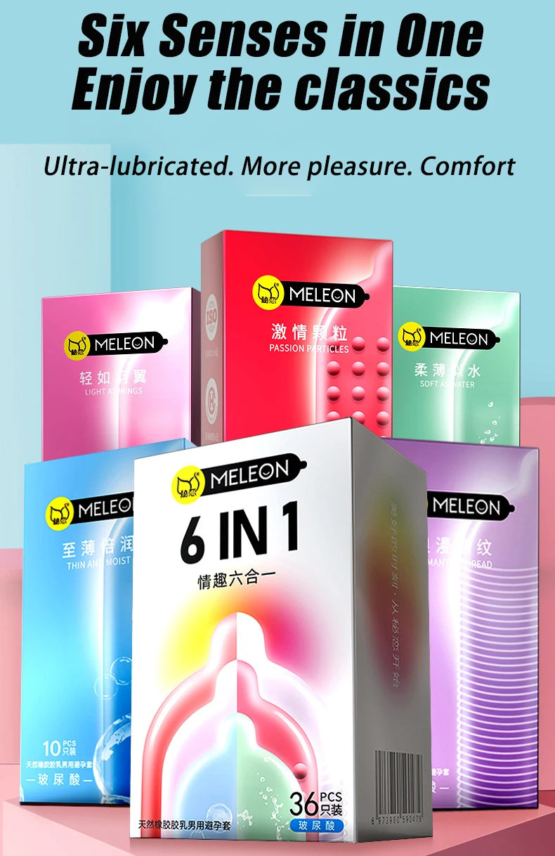 Hyaluronic Acid Condom 000 Ultra Thin Natural Latex 52mm No Storage Condoms for Adult Men Safer Sex Toy Products Penis Sleeve - Seprincess