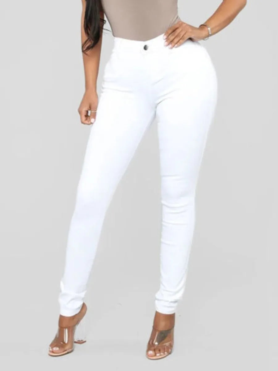 LW skinny Jeans Mid Waist Skinny High Stretchy Jeans Women Pants Casual High Waist Jeans Soft Denim Plus Size Trouses