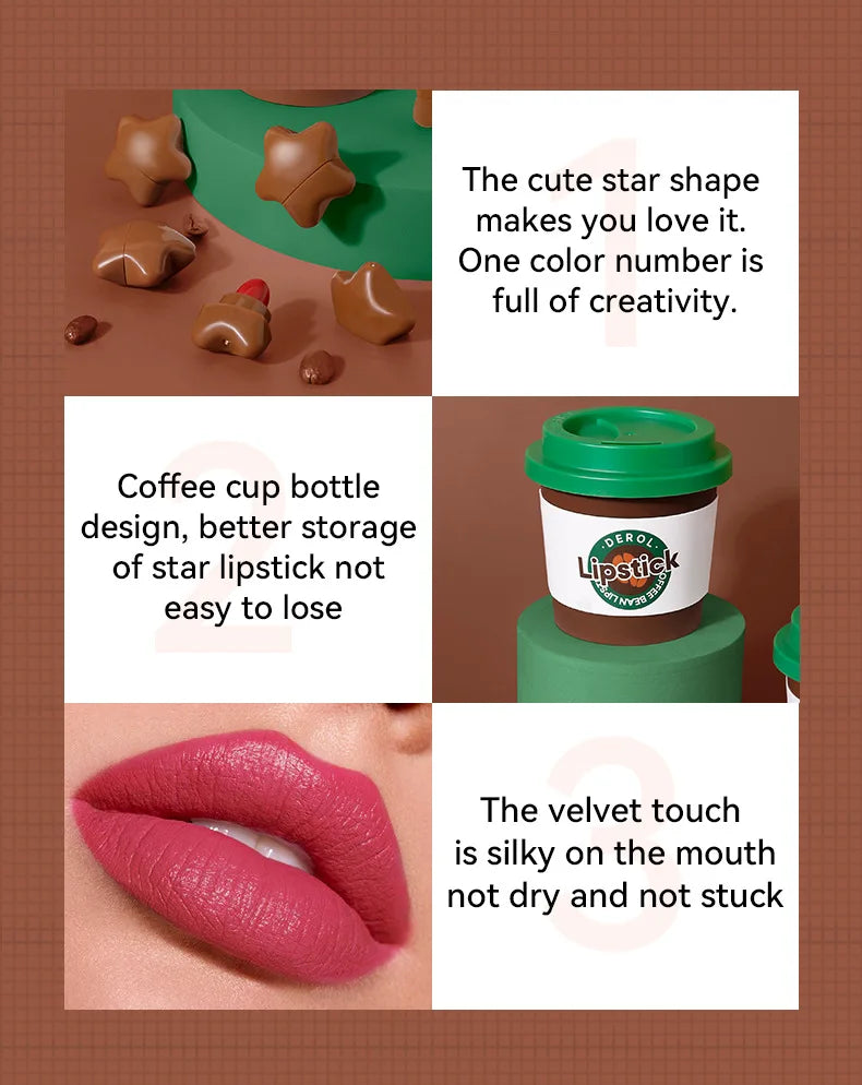 DEROL Matte Set Lipstick Capsule Lipstick Star Candy Mini Capsule Lipstick - Seprincess