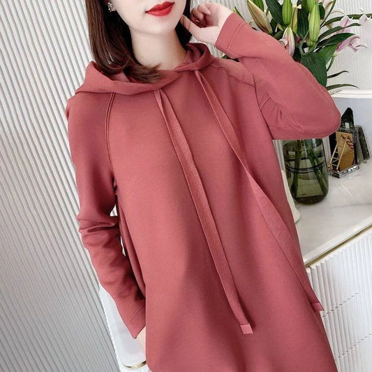 Women's Loose Casual Long Sleeve Hooded Dress Elegant Winter Party Warm Dresses For Women - Seprincess