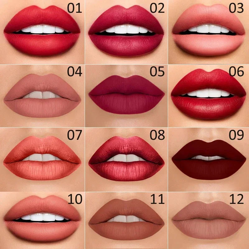 Double Ended Matte Lipstick Women Lip Liner 2 In 1 Makeup Matte Lipstick Durable Waterproof Nude Red Lipstick Lips Cosmetics - Seprincess