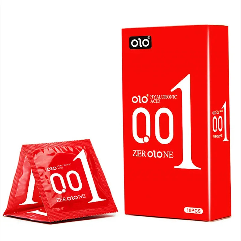 OLO 10pcs Hyaluronic Acid Condom 001 Ultra thin Large Particle Condom Adult Sexual Products Full Oil Smooth sex toys Condones - Seprincess