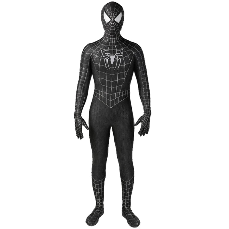 Tobey Maguire Spiderman Costume Black/Red Raimi Spider Man Cosplay Superhero Zentai Suit Halloween Costumes for Adults - Seprincess