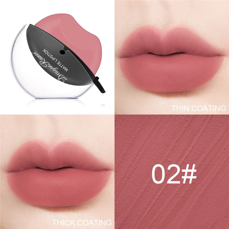 New Squeeze Into Lazy Lipstick Lip-shaped Lipstick Moisturizing Matte Lip Makeup Tint Waterproof Nonstick Cup Lipgloss Korean - Seprincess