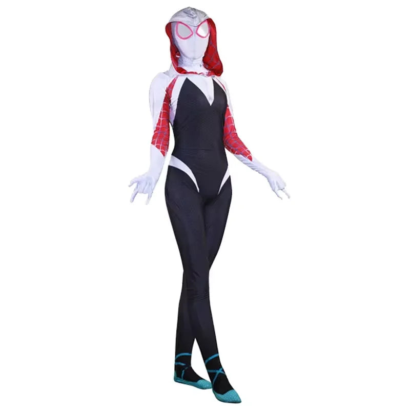 Spiderman Costume Adult Superhero Spider Gwen Miles Morales Spider Man Cosplay Costume Bodysuit Halloween Men Women Costume - Seprincess