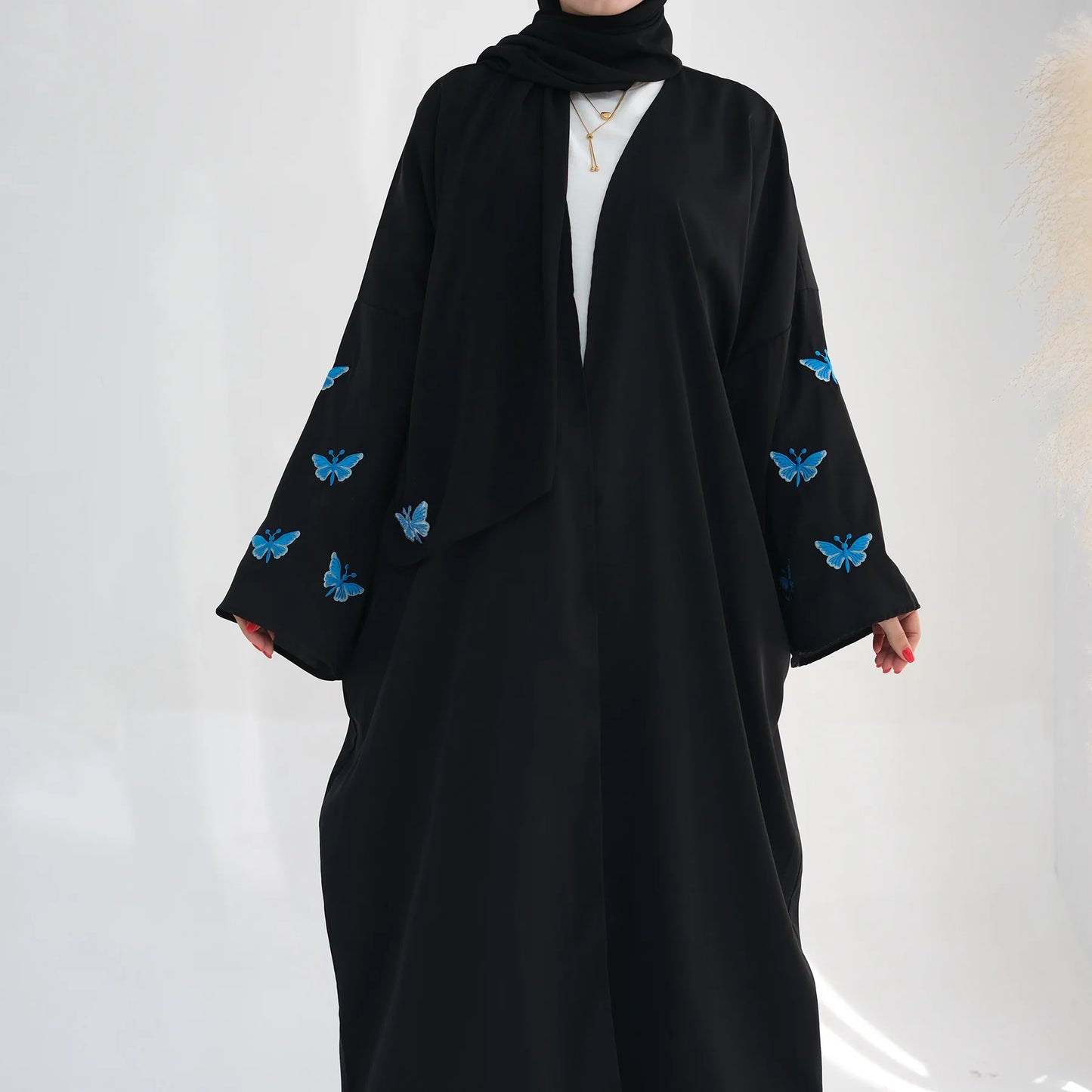 Ramadan Open Butterfly Kimono Abaya Dubai Turkey Islam Muslim Dress Abayas for Women Kebaya Kaftan Robe Musulmane Femme Jalabiya - Seprincess