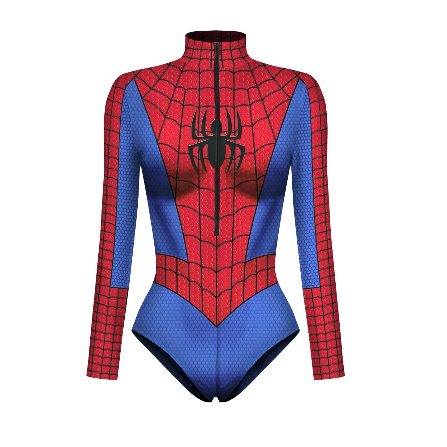 Spiderman Captain Superhero Swimsuit for Women Men 3D Print Long Sleeve Swim Bodysuit Cosplay Jumpsuit Halloween Carnival Outfit - Seprincess