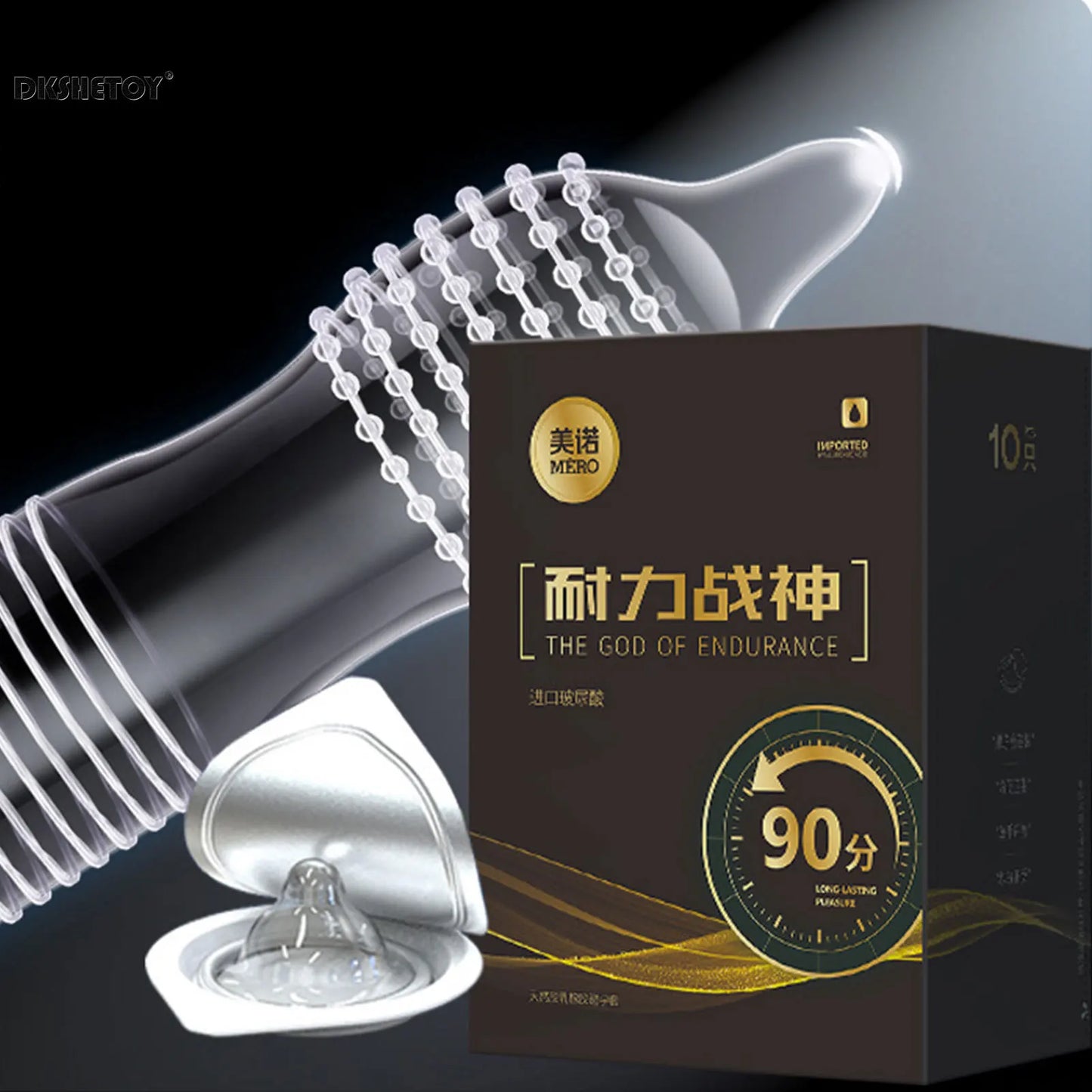 Fama latex Ultra Thin Condom for men delay ejaculation adult sex toys Spike Dotted ribbed penis sleeve long Lasting Condoms - Seprincess