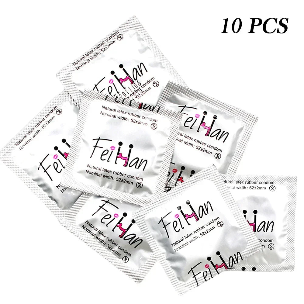 Hyaluronic Acid Condom Cock Penis Sleeve Natural Latex Lubrication Ultra Thin Condom Contraception Supplies Adults Sex Toy 성인용품 - Seprincess