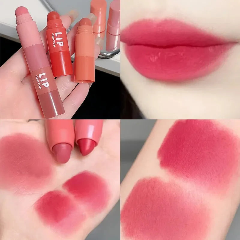 4 In 1 Matte Lipstick Pencil Kit Combo Velvet Sexy Red Lip Tint Non-stick Cup Multicolour Lipstick Pen Makeup Lips Cosmetic Set - Seprincess