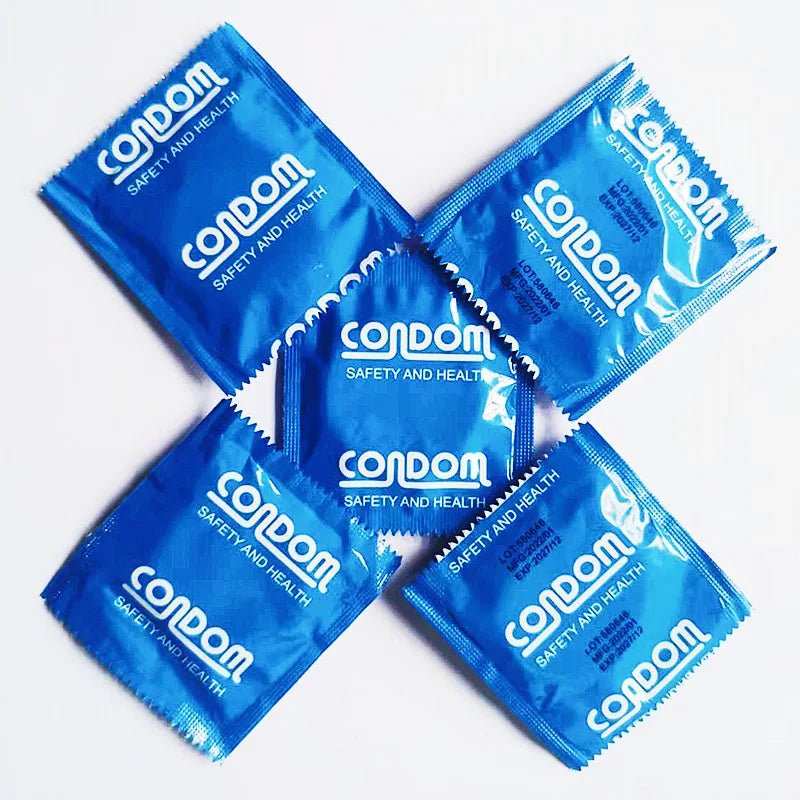 50/100pcs Ultra Thin Condom 52mm Width Hyaluronic Acid Lubrication Penis Sleeves Contraception Supplies Adults Safer Sex Toy - Seprincess