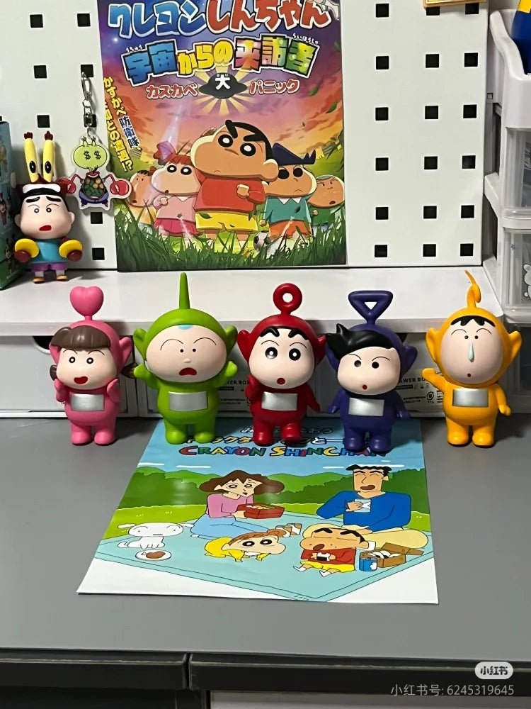 Crayon Shin Cos Teletubbies Box Action Figuremodel Toy Gift For Christmas Antenna Baby Dress Up Crayon Shin Chan Cute Gift - Seprincess