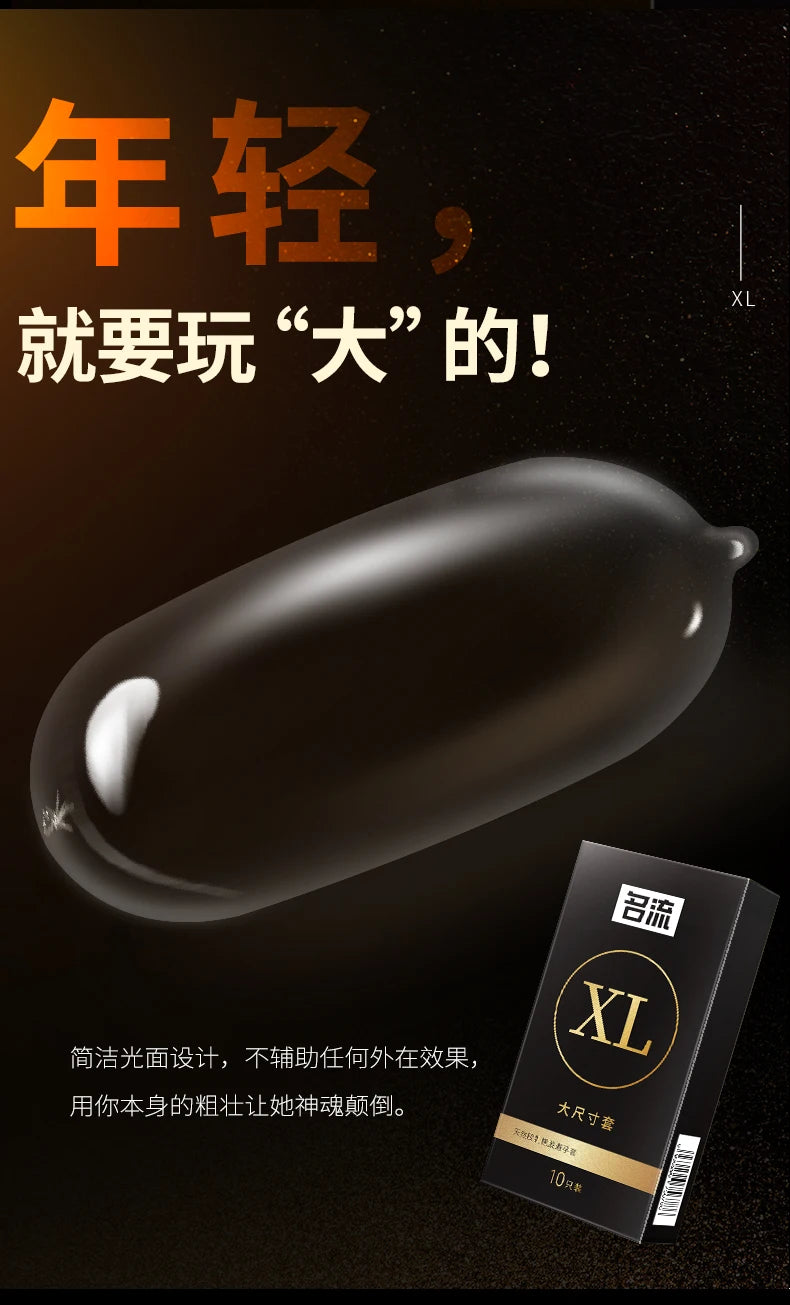 10PCS Large Size Condoms 55MM XL Sex Toys Ultra Thin Penis Sleeve for Big Dick Contraception Products Free Shippng for Men 18+ - Seprincess