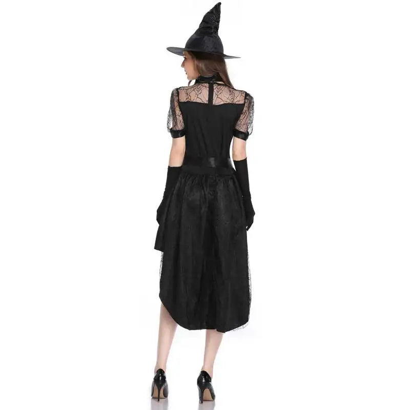 Witch Costume Women Fancy Dress Witch Wizard Cosplay Clothes Long Dress For Adult Elder Girls Halloween Costume - Seprincess