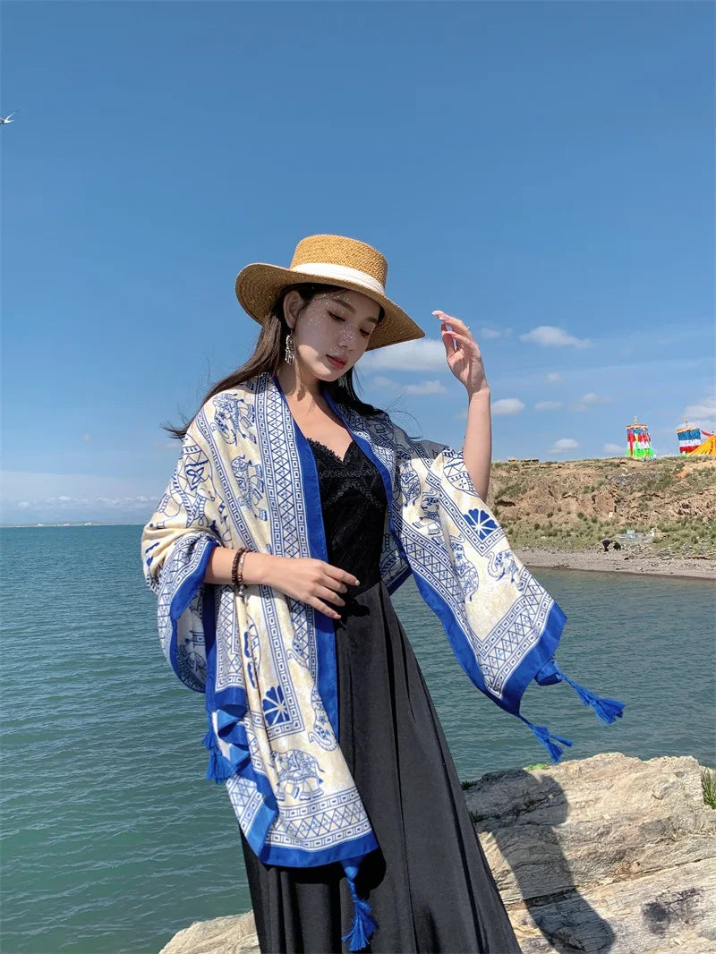 17 Styles 90x180cm Travel Beach Sunscreen Scarve Bikini Large Shawl Sarong Wrap Scarf Women Brazilian Swimsuit Bathing Cover-ups