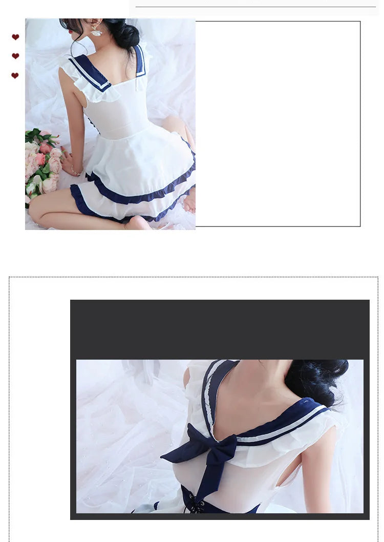 Dress Sailor suit bow tight fittin well behaved pure skirt dresses women Autumn dress traffic store fetish promotions 99% sales - Seprincess