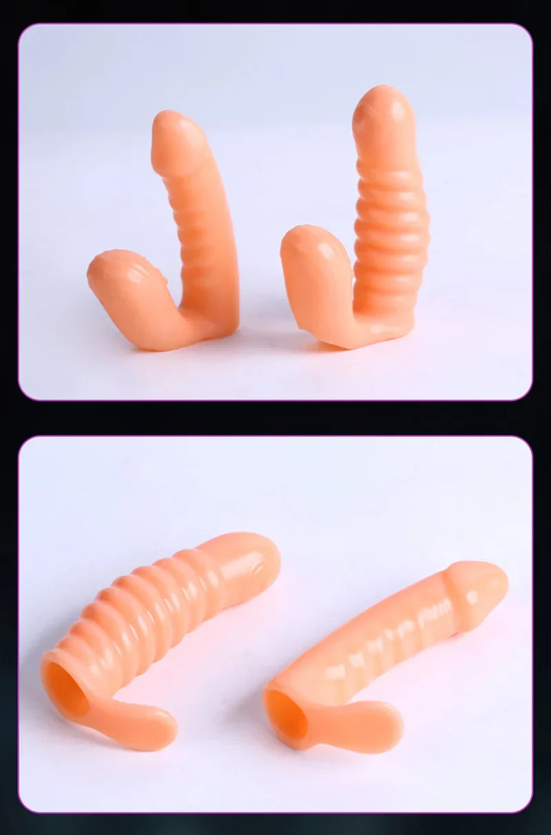 Finger Sleeves G Spot Vagina Stimulator Clit Massager Female Masturbator Condom Sex Toy For Adult Women Lesbian Couples Supplies