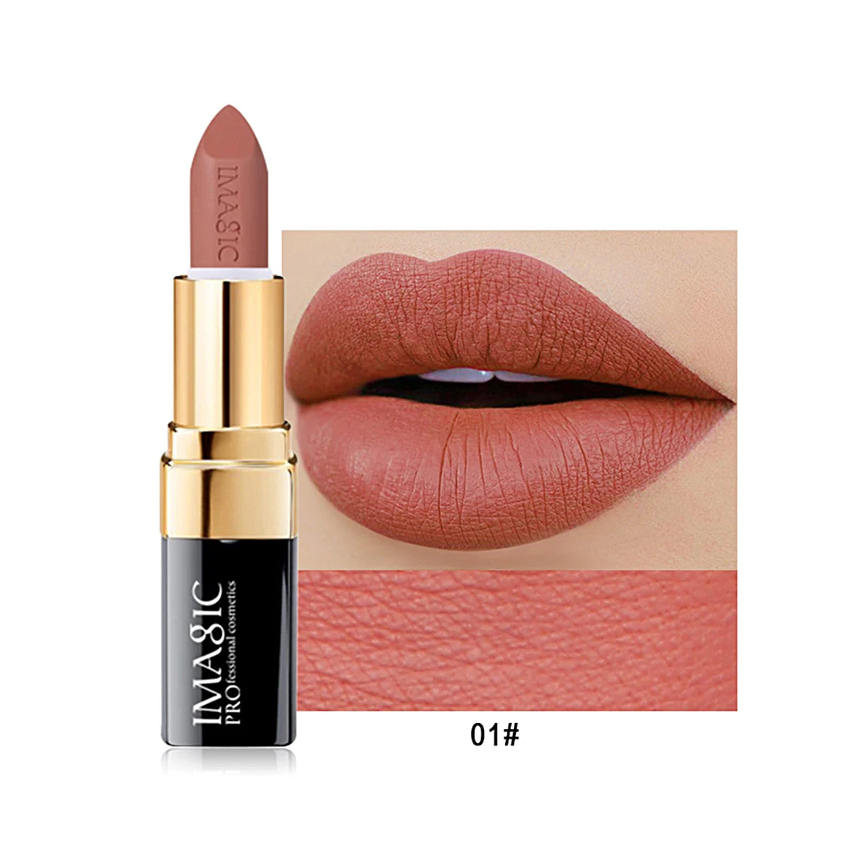 IMAGIC 12-Color Lipstick Matte Waterproof Velvet Pigment Nude Rouge Waterproof Long Lasting Lip Profissional Cosmetics Beauty - Seprincess