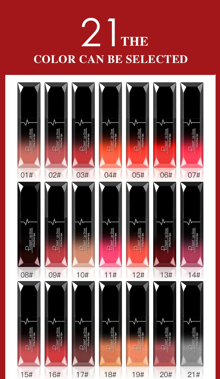 21-Color Lip Gloss Matte Mist Liquid Lipstick Waterproof Long lasting Cosmetics Lip Tint Paste Not-fade Lip Glaze - Seprincess