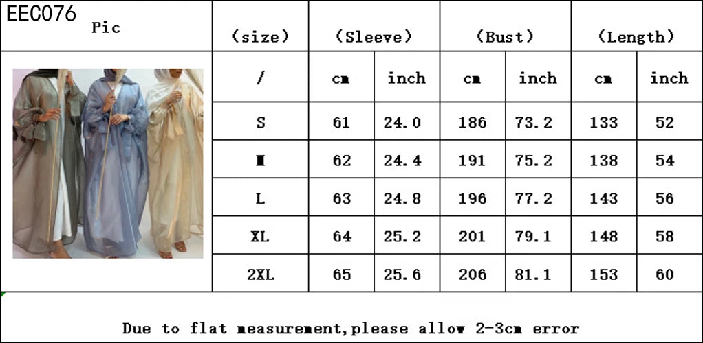 Shiny Satin Open Abaya Dubai Kaftan Women Muslim Kimono Cardigan Islamic Puff Sleeve Caftan Maxi Dress Robe Gown Turkey Jalabiya - Seprincess