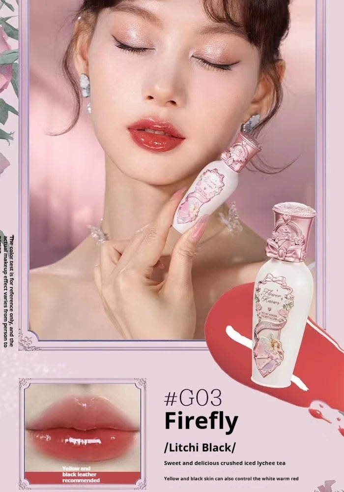 Flower Knows Midsummer Night Lipgloss Mermaid Rococo Lipstick Mask Mirror Rendering Long Lasting Lovely Lipstick - Seprincess