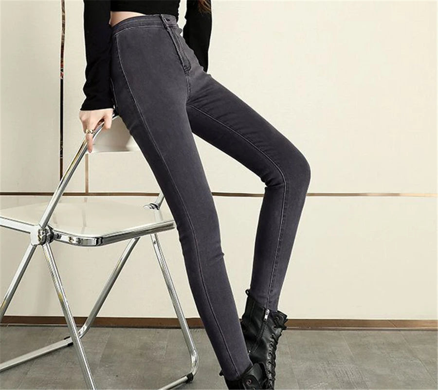 Skinny High Waist Jeans Casual Leggings Fashion Vaqueros 8XL Silm Pencil Strecth Denim Pants Large Size Spodnie Women Pantalon