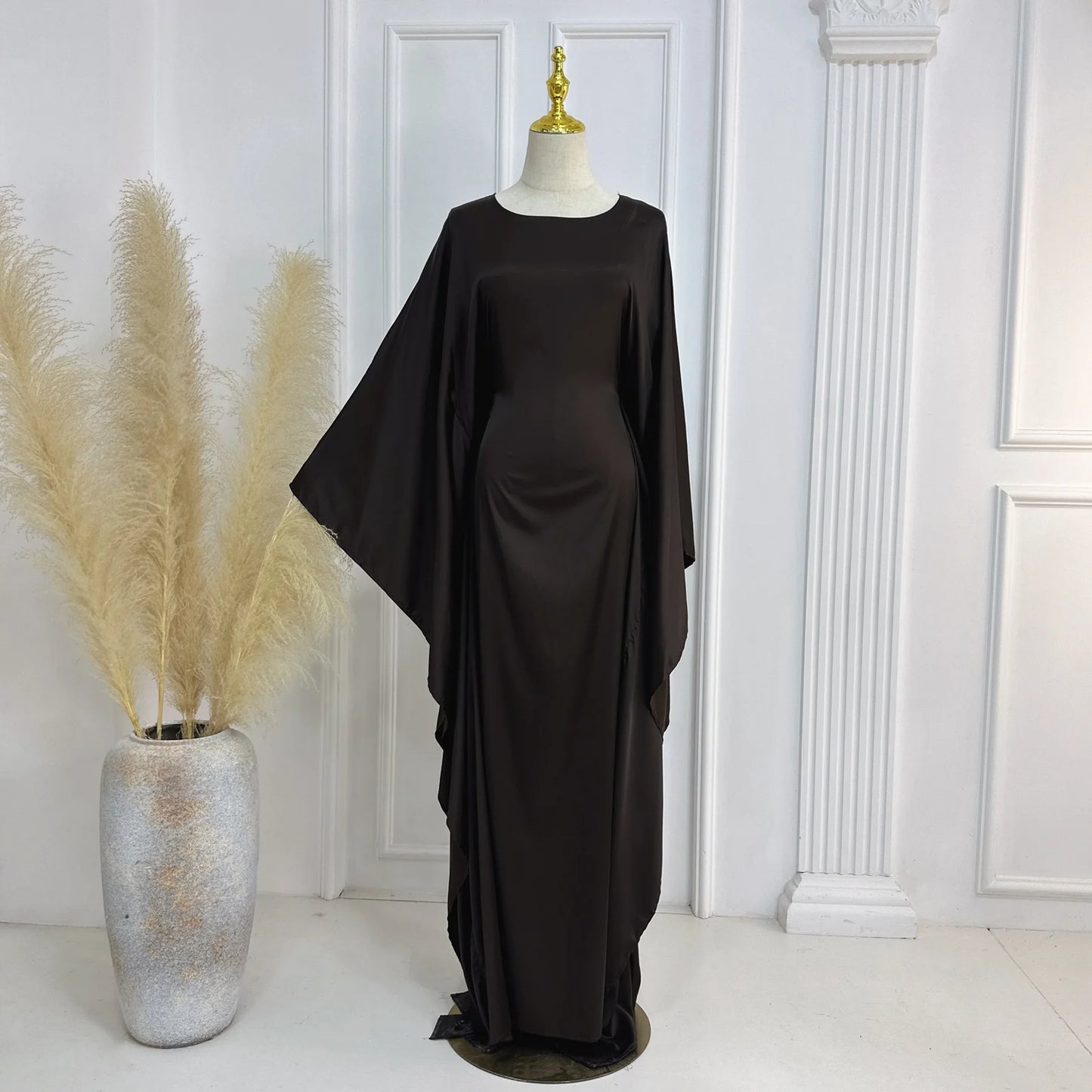 Butterfly Abaya Inside Belt Muslim Party Long Dress Plain Abayas for Women Dubai Turkey Islamic Clothing Ramadan Eid Kaftan Robe - Seprincess